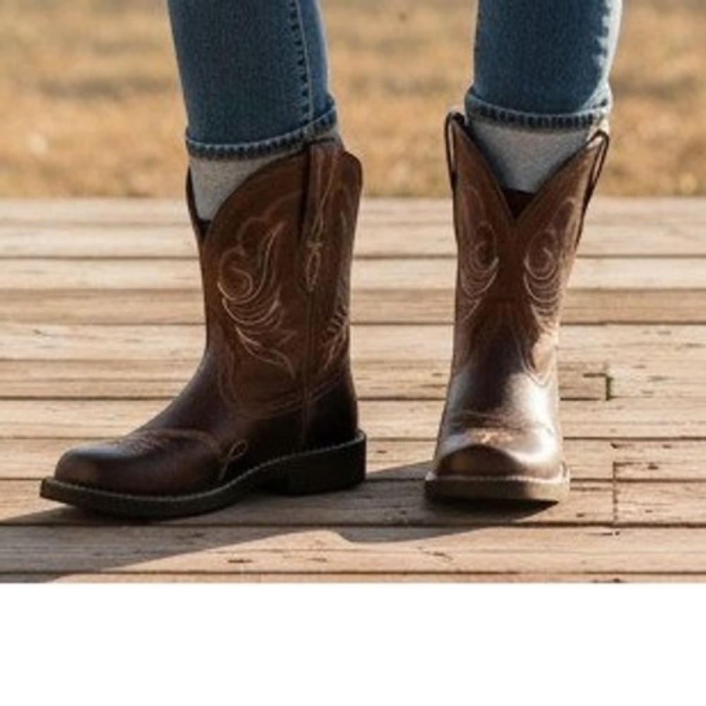Ariat Fatbaby Heritage Dapper Brown Leather Boots western Cowgirl Womens 8B